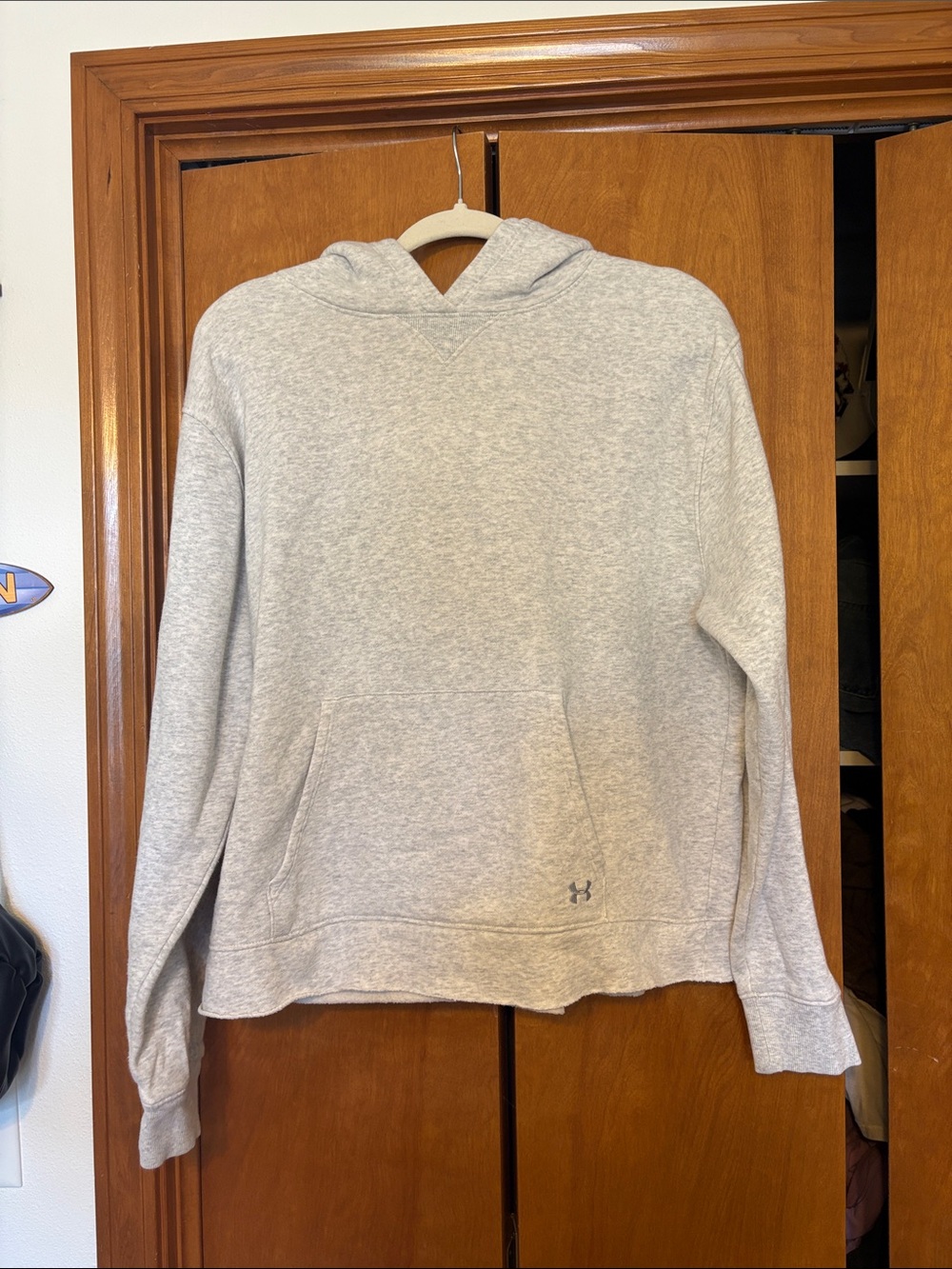 Under Armour women’s Light Gray Hooded Sweatshirt